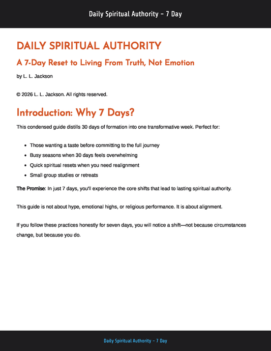 7-Day Spiritual Authority Reset