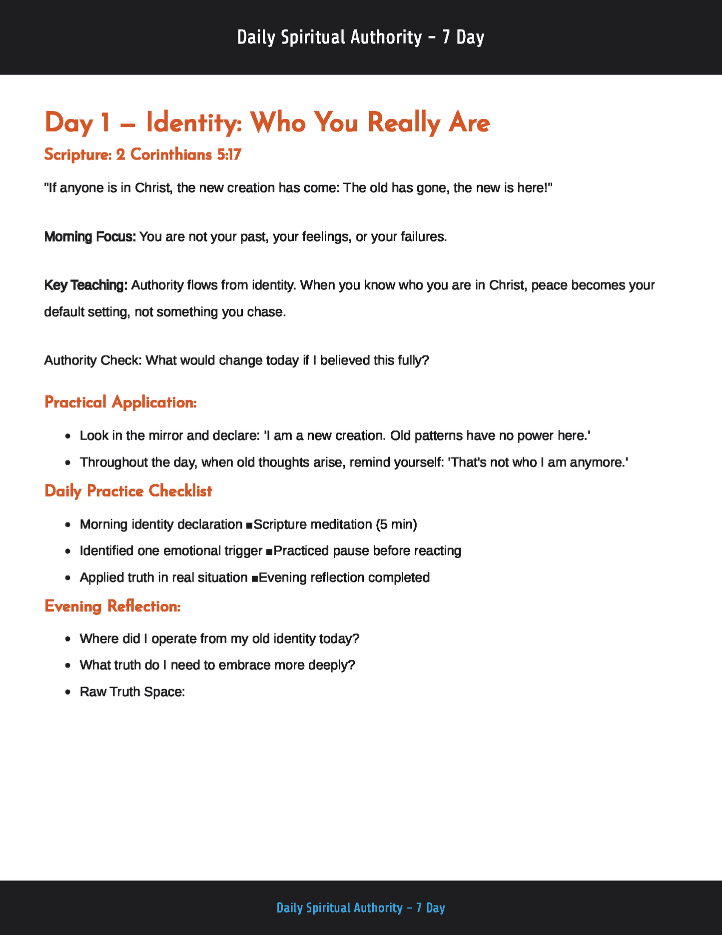 7-Day Spiritual Authority Reset