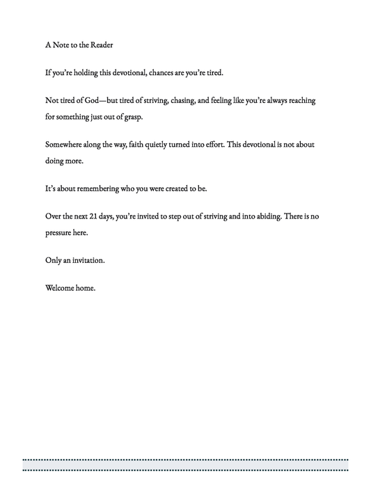 Dwelling in the Presence of God: A 21-Day Journey